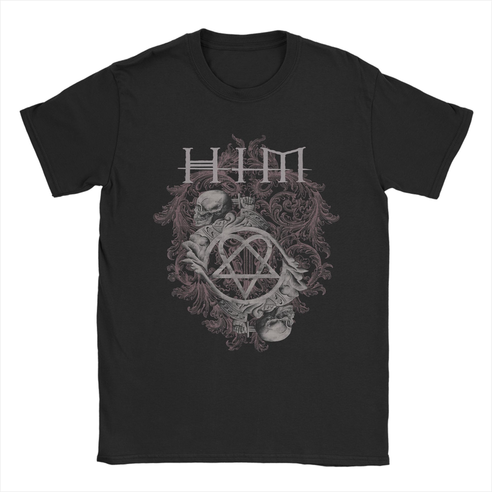 

Harajuku T-Shirt Ville Valo Arch Him Band Cotton T-Shirts Fashion Tshirt for Man Summer Aesthetic Print Short Sleeve Tees 4XL