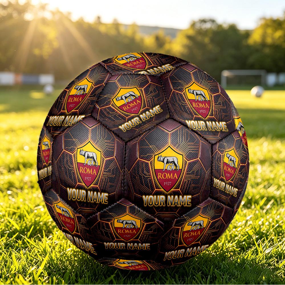 Personalized Size 5 Football AS Roma Pattern Outdoor Game Sports Ball Gift