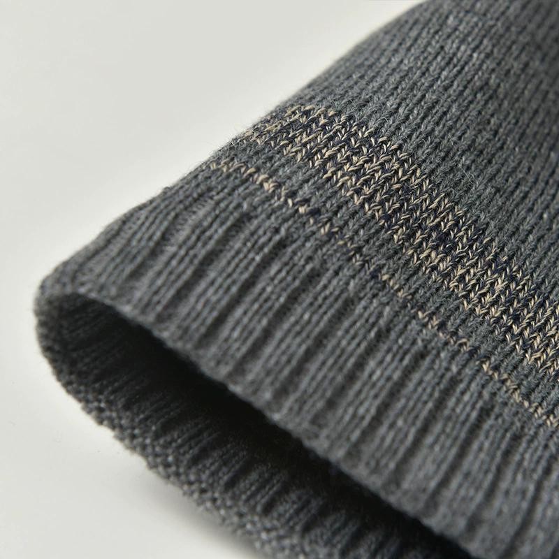 WTEMPO Men's Solid Color Thick Fleece Winter Soft Plush Woolen Hats Cold-proof Windproof Outdoor Cycling Knitted Hats