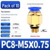Pneumatic Quick Coupler: 4/6/8mm PC Male Air Hose Connector, Metric Coarse Thread M5/M6/02