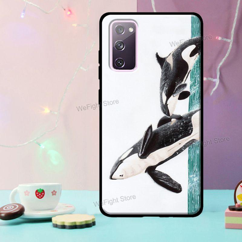 

Чехол Orcas Whale для Samsung Galaxy S22 Ultra S20 S21 FE S8 S9 S10 S22 Plus Note10 Note20 Ultra Cover Note 20 Ultra