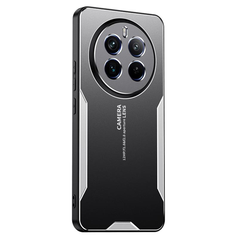 

For Realme 12 Pro 5G/12 Pro+ 5G Slim Case Aluminum Alloy+TPU+PC Phone Back Cover Silver