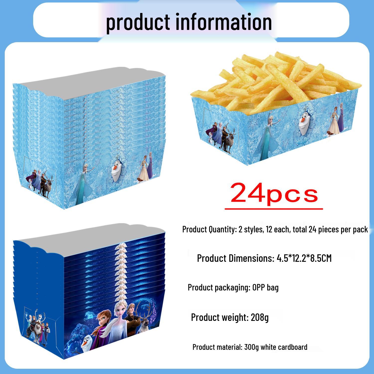 Frozen Theme Snack Box for French Fries and Popcorn