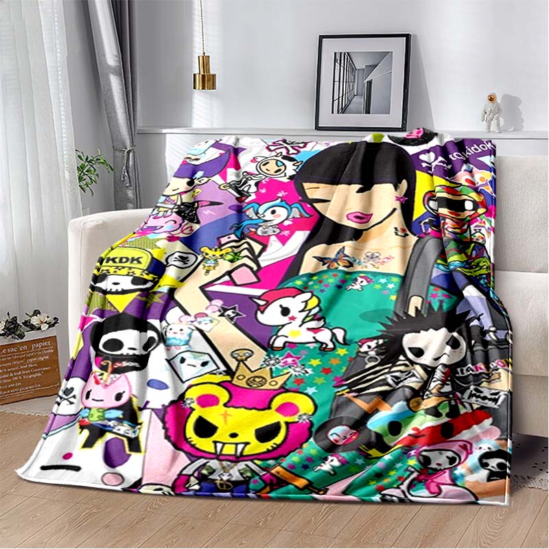 Tokidoki Blanket,portable and Suitable for All Seasons, Making A Unique Birthday Gift.A Soft Flannel Blanket