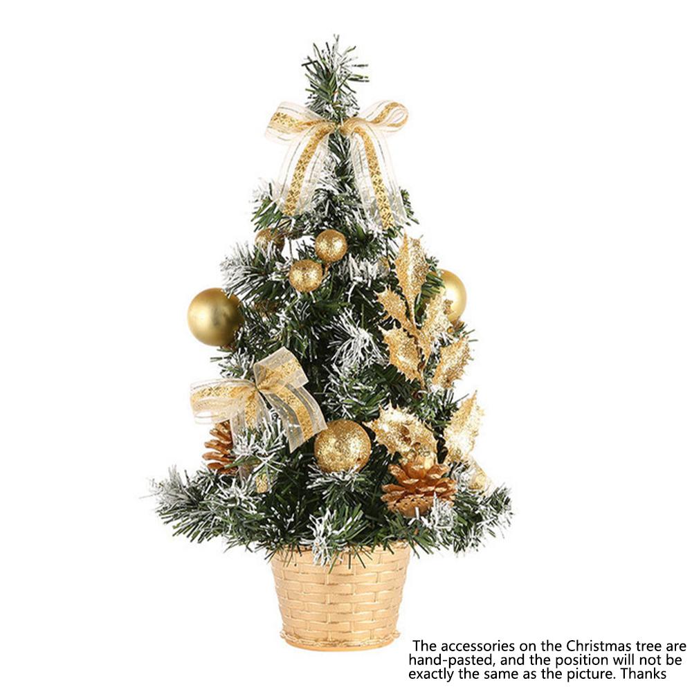 1pc Tabletop Christmas Tree, Mini Artificial Tabletop Small Xmas Tree Artificial Green Tree for Holiday Indoor DIY Christmas 41cm