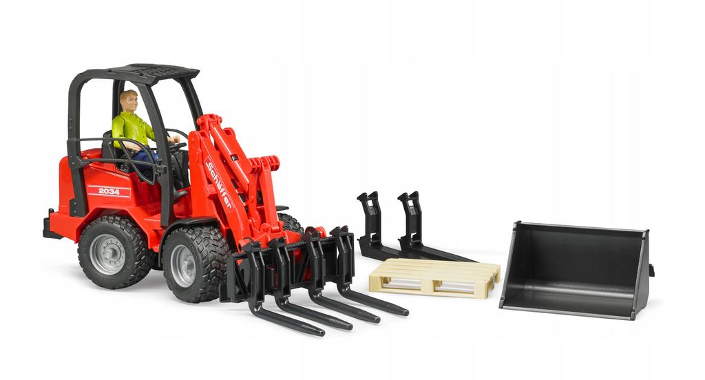 Schaffer 2034 loader with BRUDER 02191 figure Profi series 1:16