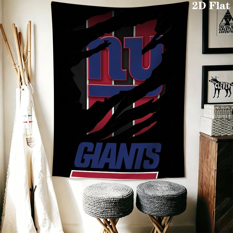 New York Giants Wall Tapestry Aesthetic Wall Hanging Printed Fabric Blanket Decorative Tapestries for Bedroom Living Room Home Decor