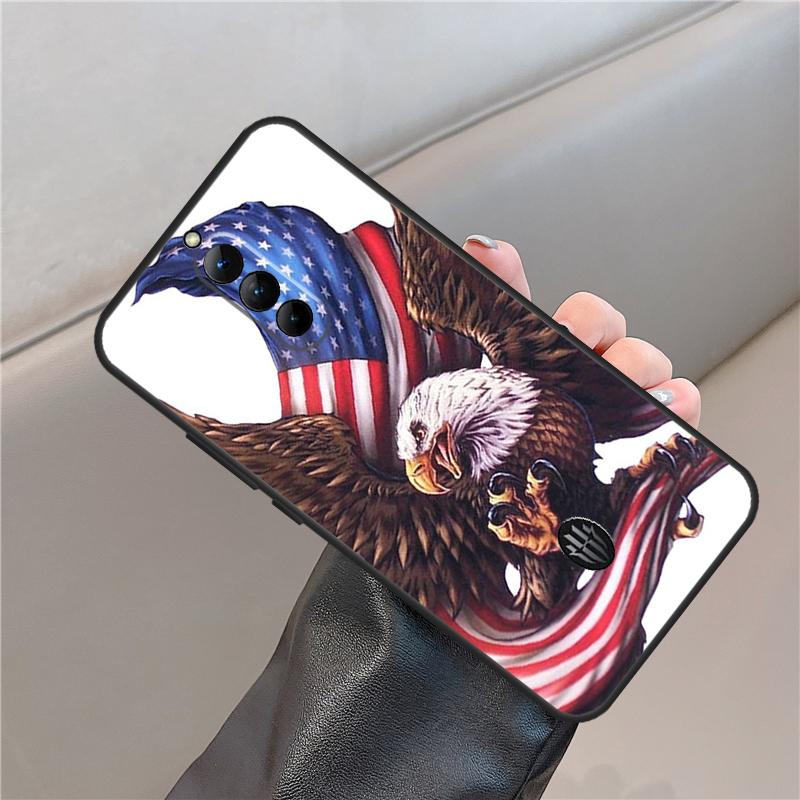 American USA Flag Eagle Case For ZTE Nubia Red Magic 10 Pro Plus 6 7 8 9 6S 7S 8S 9S Pro 5G 6R RedMagic 10 Air Cover