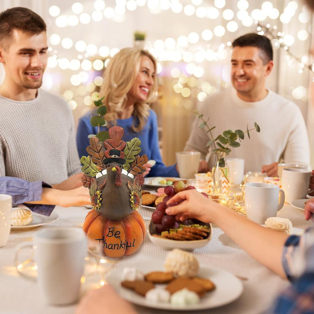 320g Turkey Pumpkin Ornament Thanksgiving Harvest Home Decor Indoor Outdoor Display