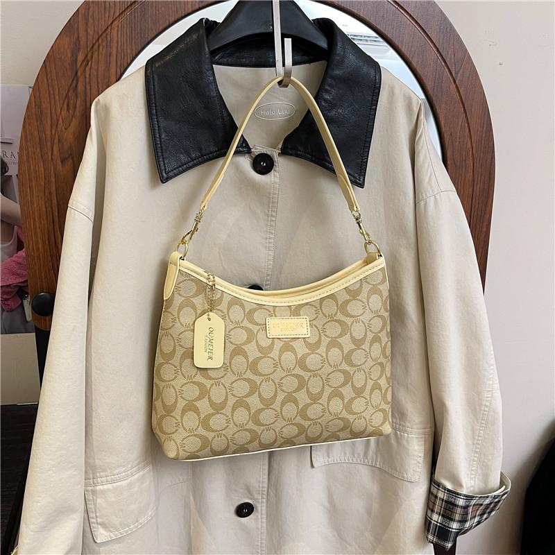 Light Luxury, Commuter Tote Bag Women's 2025 New Armpit Large-capacity Printed Shoulder Messenger Bag