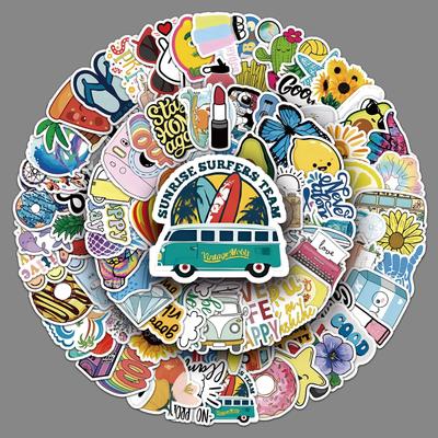 106 Small Fresh Graffiti Stickers Personalized Creative Decorative Water Cup Mobile Phone Case Suitcase Stickers