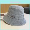 Sonnenschutz-Jeans-Fischerhut mit breiter Krempe für Damen und Herren, lässig-schick, aus Baumwolle