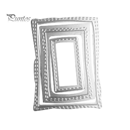 Rectangle Frame Cutting Die DIY Scrapbook Paper Cards Making Stencil Mold Decor