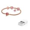 Pandora Pink Peach Blossom Set With Cubic Zirconia Alloy Bracelet Unisex Bracelet ZT24091815A