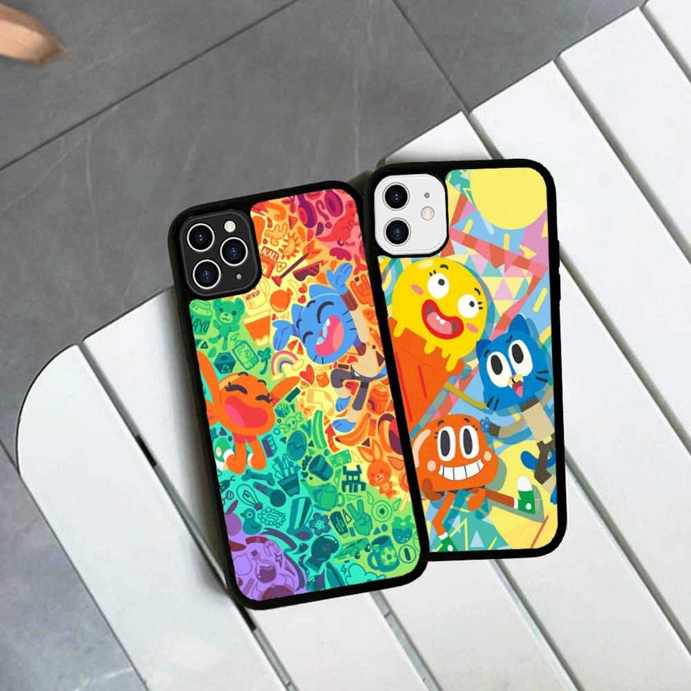 The A-Amazing World Gumball Anime For IPhone 17 16 15 14 13 Pro 12 11 Pro Max Hard PC+TPU Phone Cases Back Cover