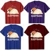 Capibara Durmiendo Sleepybara Camisetas Streetwear Manga Corta Regalos de Cumpleaños Ropa para Hombre Moda Casual Suelta Camiseta Oversize