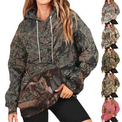 Women's Fashionable Casual Fun Printed Long Sleeved Pullover Hooded Sweatshirt