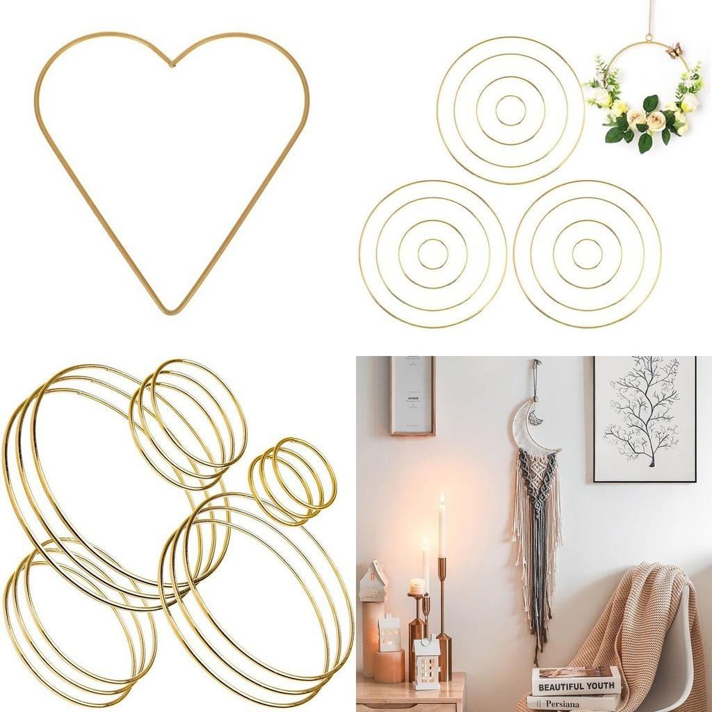 Metall Drahtreifen für Traumfänger Eisenkreis Dekorative Bastelzubehör Goldfarben