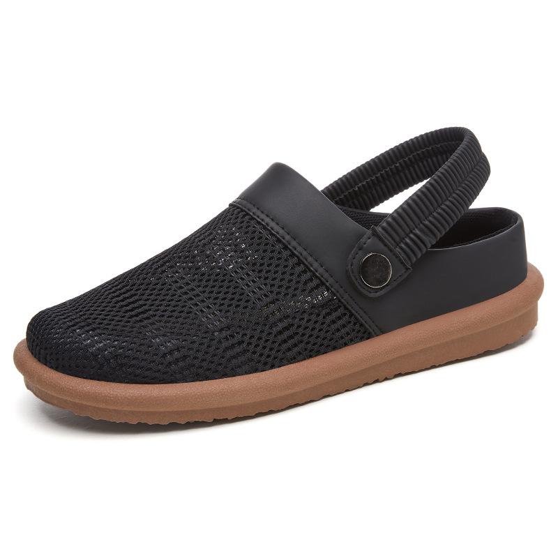 Slippers outer wear summer literary retro half drag comfortable shoes breathable cotton and linen