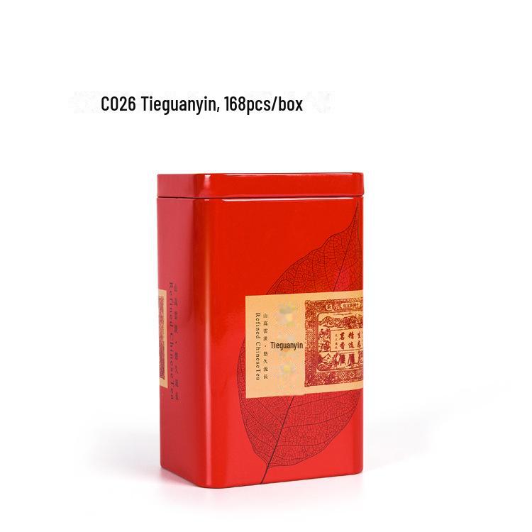 Universal Tea Storage Tin: Square Iron Box, 125g Capacity for White, Black, or Green Tea, Airtight and Empty.