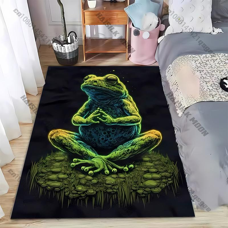Green Frog Carpet Non Slip Floor Mat for Living Room Kitchen Entrance Door Balcony Washable Rug Home Decor Rugs for Bedroom