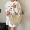 Women Large Capacity Straw Woven Single Shoulder Tote Underarm Casual Handbag