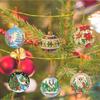 6pcs Christmas Decoration Diamond Painting Pendant 2D DIY Hanging Diamond Art Kits Ornament Window Pendants Christmas Home Decor