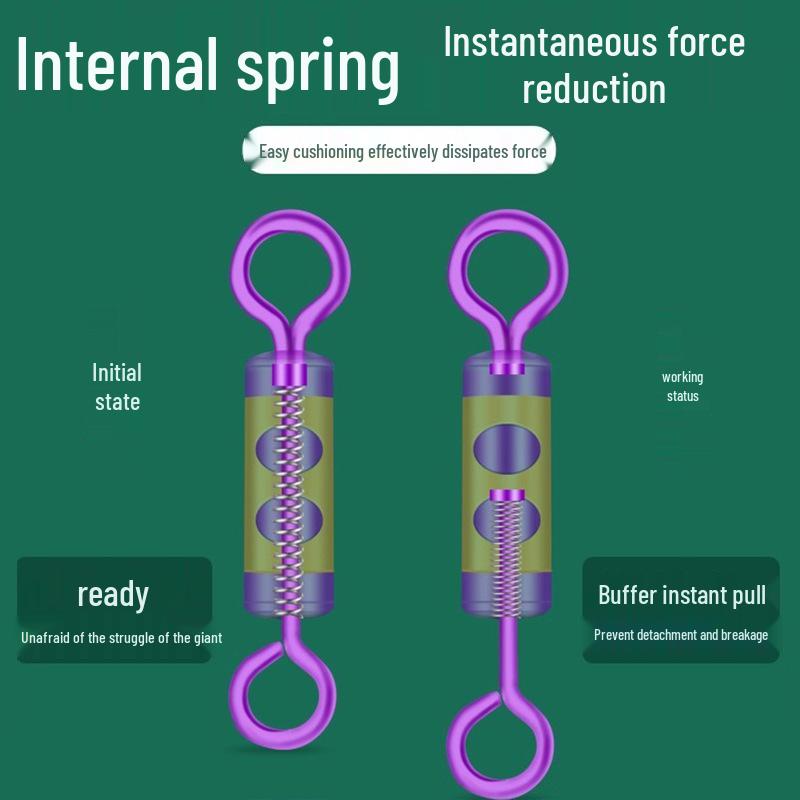 Anti-Tangle Silicone Leader Clip & Connector - Force-Relieving Fishing Tackle Accessory