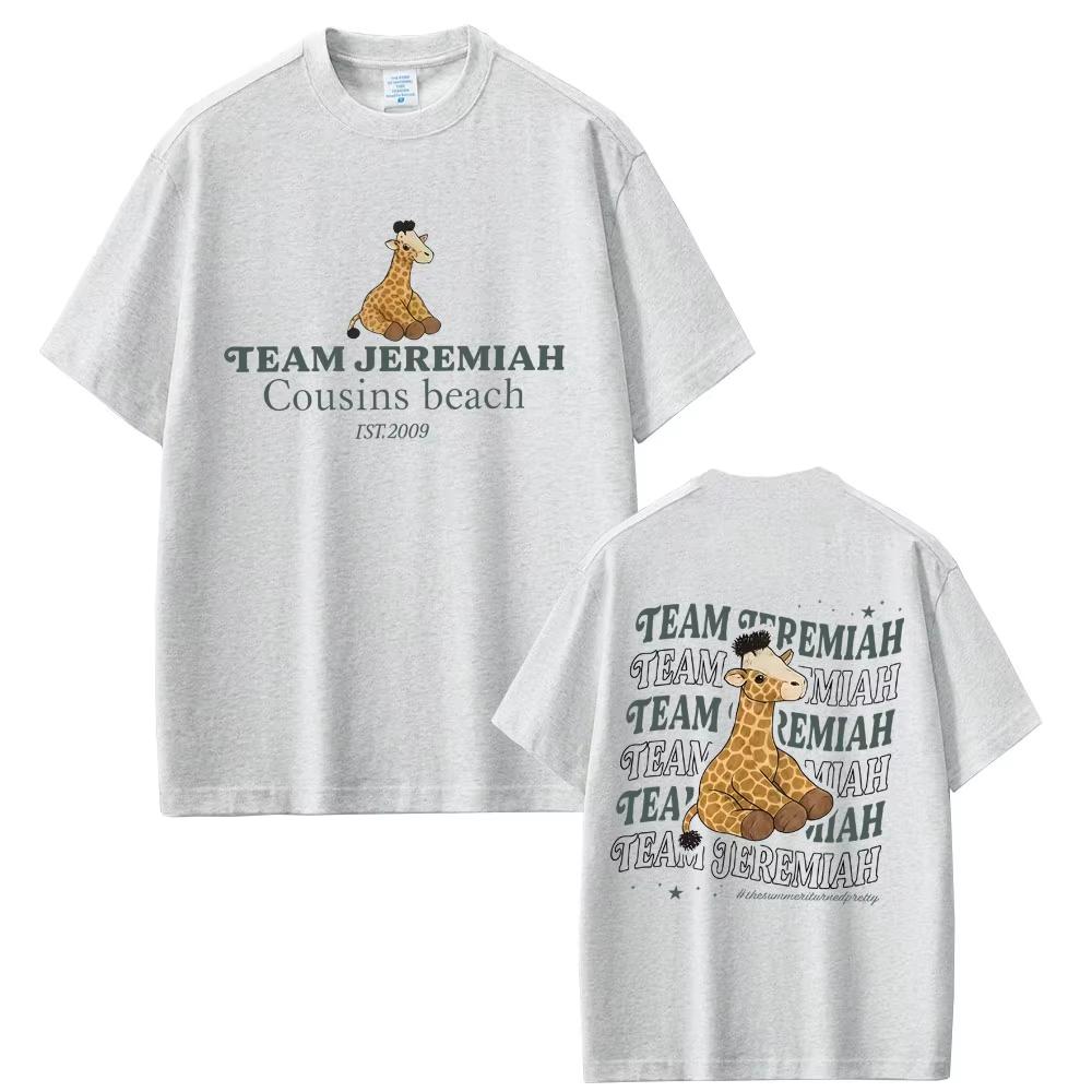 TV Play The Summer I Turned Pretty Team Jeremiah Cousins Beach Giraffe Graphic T-shirts Men Women Casual Cotton Vintage T Shirts