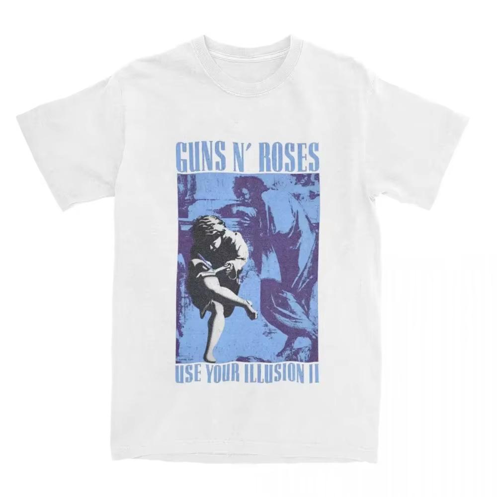 

Guns N Roses Use Your Illusion Band Accessories Cotton T-Shirt Men and Women Funny Summer Tees Women s Clothing Graphic T Shirts 4XL