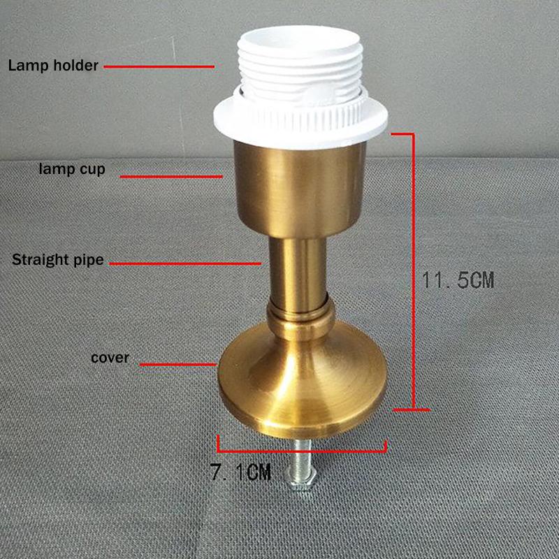 New 1PCS Iron Metal Desk Lamp Holder Fixed Base E27 Screw Lamp Mouth DIY Lighting Accessories