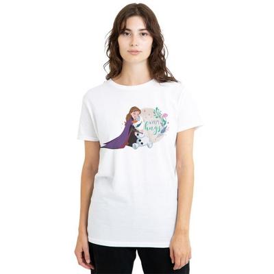 Womens/Ladies Like Warm Hugs Anna And Olaf T-Shirt
