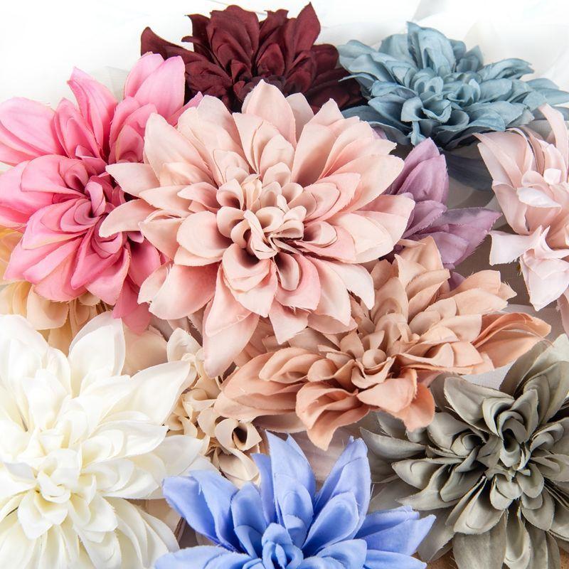 

5/10Pcs Fake Plants Artificial Flowers Heads Silk Blooming Roses Wedding Home Room Decor DIY Garland Material Simulation Cheap 5 pcs