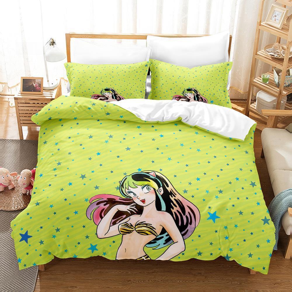 Urusei Yatsura Lum Bedding Set Single Twin Full Queen King Size Bed Set Adult Kid Bedroom Duvet cover Sets Anime Bed Sheet Set