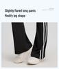 Yoga Flared Pants and Top Striped Slimming Sportswear Set