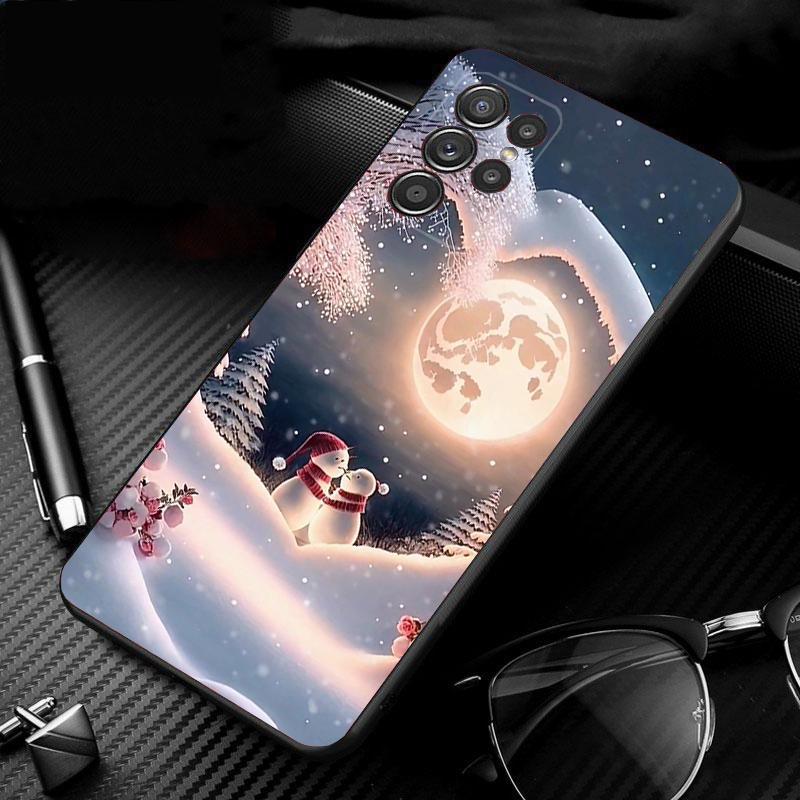 Phone Case For Samsung Galaxy S25 S24 S23 S22 S21 Ultra S24 S23 S22 S21 S25 Plus S24 S25 FE Cute Snowman Christmas