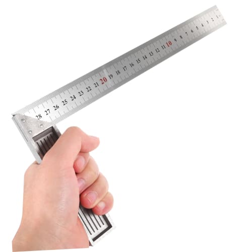 Housoutil Square Woodworking Ruler, Framing Ruler, L-Shaped Ruler, Mechanic's Grid Ruler, Multi-Function Carpenter's Ruler, Mechanic's Ruler, Right An