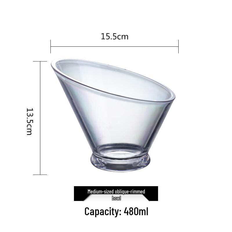 Acrylic Transparent Round Salad Bowl