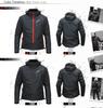 MOTO BASE Model Windproof and Waterproof Motorcycle Windbreaker Spring/Autumn Jacket/Protection Jacket/MBWB-01 (Black/Black/LB)