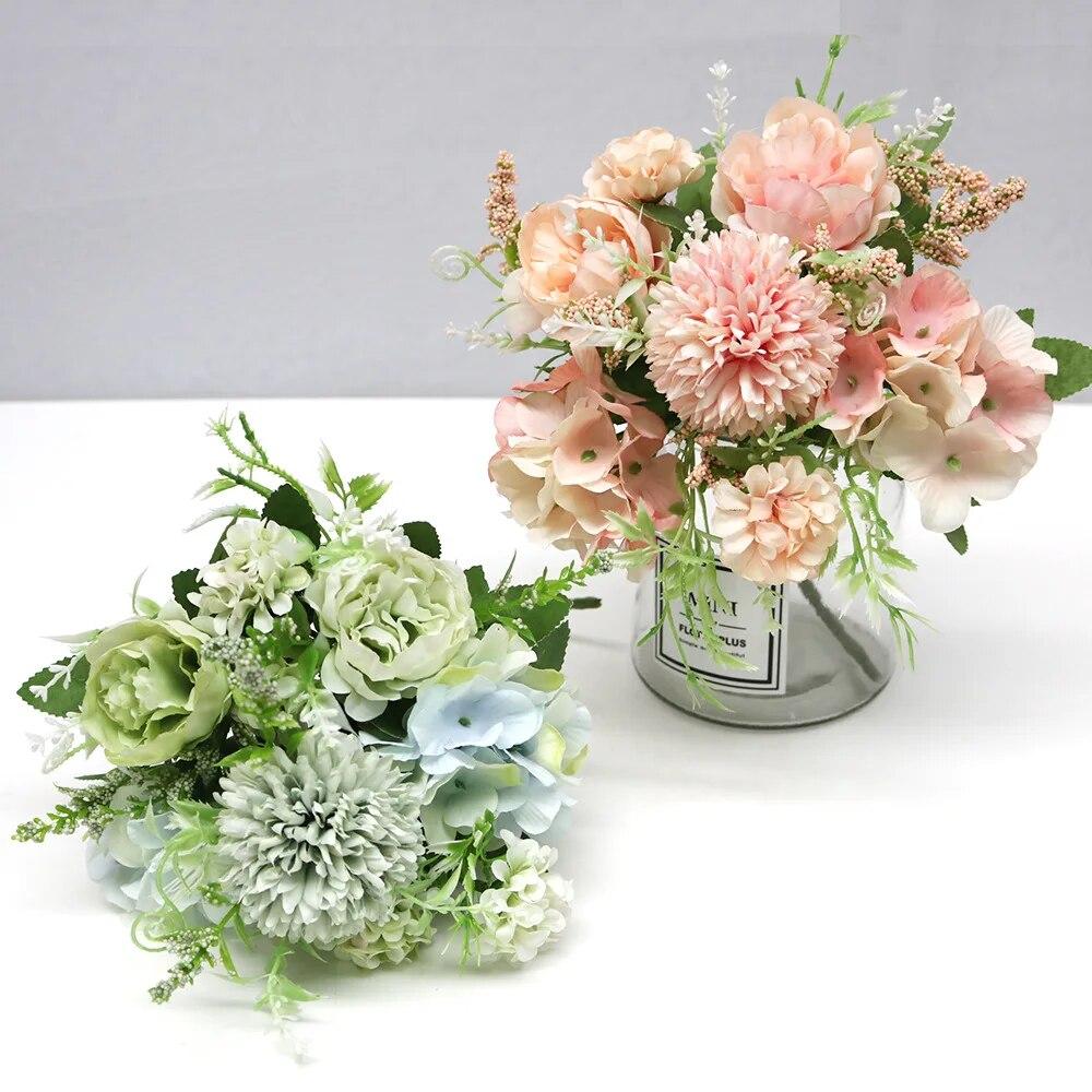 1pc 7 Forks Oxidation Resistance Artificial Hydrangeas -Perfect for Scene Decor, Room Decor, Wedding Supplies, Wedding Favors