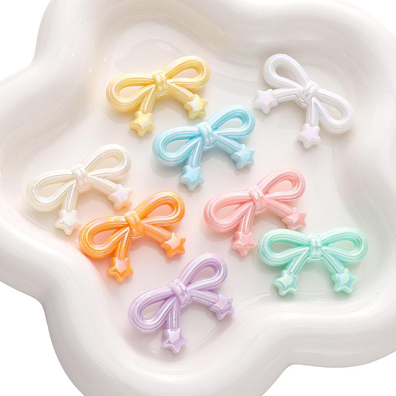 Acrylic AB Color Star Love Bow Bead Diy Handmade Beaded Bracelet Mobile Phone Chain Material