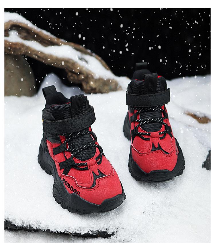 Babudou Kids' Winter Snow Boots - Warm Fleece Lined, Non-Slip, Waterproof Outdoor Boots