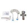 Toilet Bidet Sprayer Set 1 In 2 Out Adjustable Flow Punch Free Stainless Steel Toilet Bidet Sprayer with 1.5m