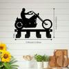 Metal Motorcycle Rider Key Holder with Hook Wall Mounted Helmet Rack for Men's Room Office Porch Space Saving 5.90 Inch