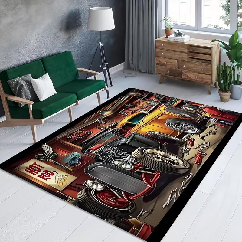 

Vintage Black Cat Floral Moon Area Rug Retro Gothic Living Room Carpet Non Slip Large Floor Mat for Bedroom Entryway Home Decor 40X60CM
