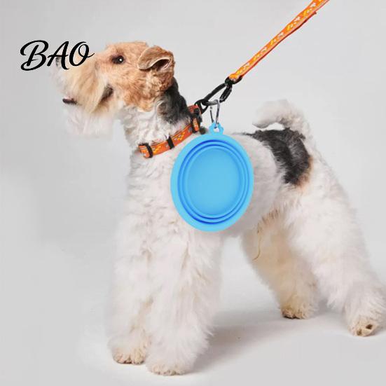 Collapsible Cat Bowl Foldable Dog Bowl, with Carabiner, Portable Paw Shape Pet Silicone for Dogs Cats Travel Camping