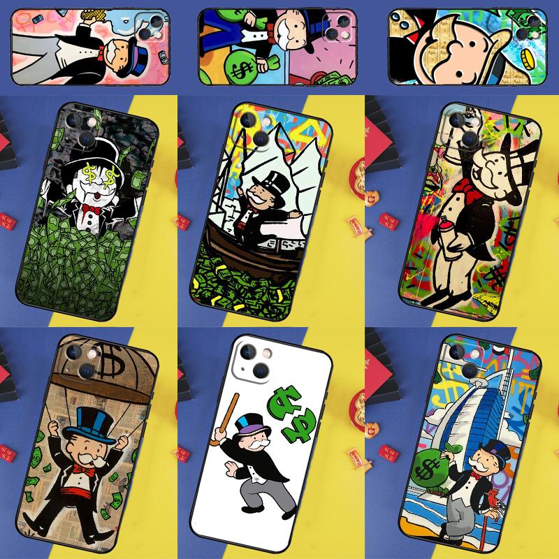 Monopolys Money Dollars Phone Case For iPhone 16 Pro Max 11 12 13 Mini 14 15 Pro Max XR 16e 15 16 Plus Cover Shell
