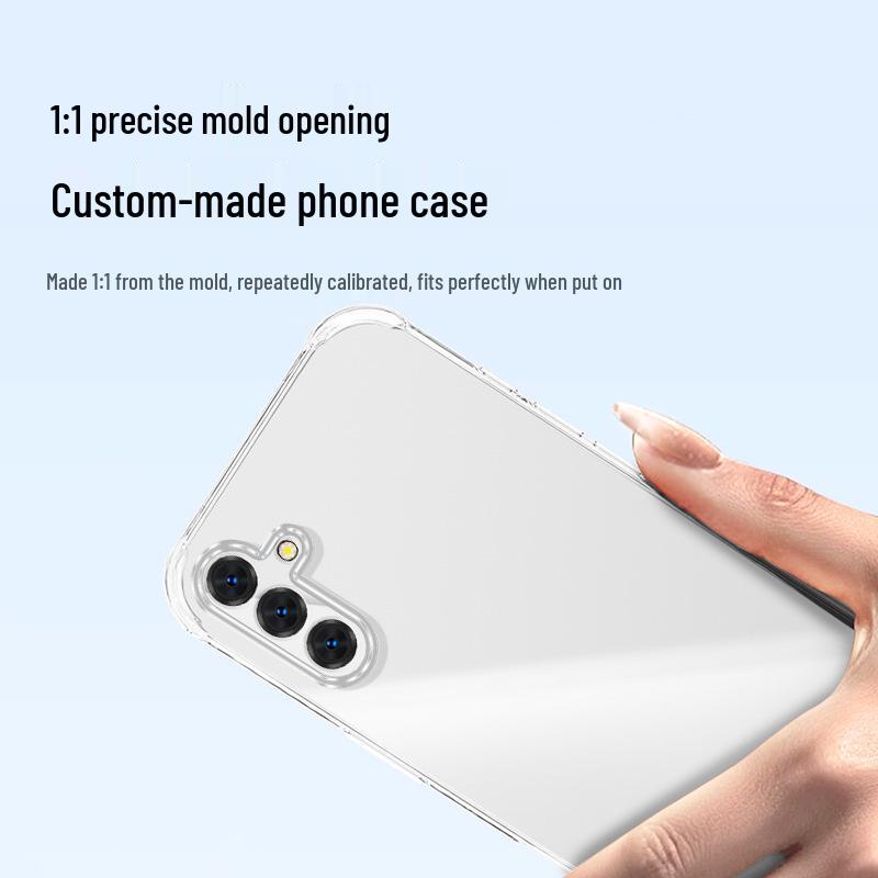 Compatible Samsung S24/S24 Plus/Ultra Transparent TPU Airbag Drop-Proof Phone Case with High-End Feel