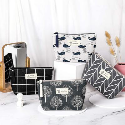 Canvas Cosmetic Bag Large Capacity Fabric Change Bag Travel Area Cosmetics Wash Storage Bag