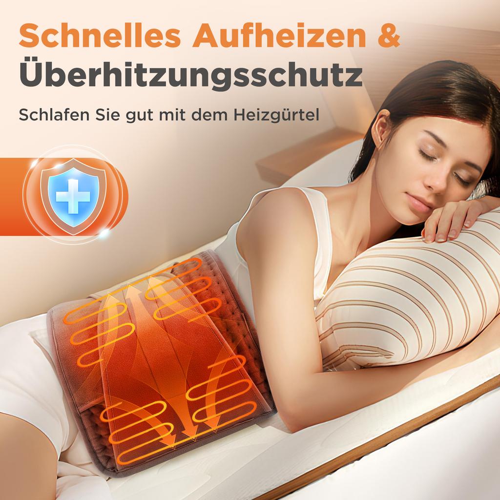 Electric Back Heating Support Belt Heated Waist Brace 10 Level Adjustable Temperature Thermal Lumbar Pad Warming Abdomen Hand